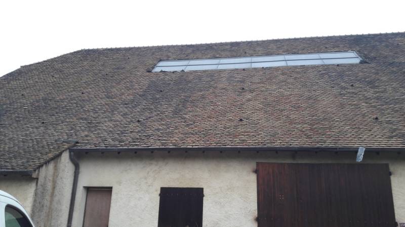 fuite située sous les panneaux chez notre client à CAHORS