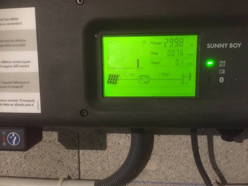 ecran ayant éte changé sur un onduleur SMA SB 3000 TL 20 par FRANCE SAV SOLAIRE de NARBONNE